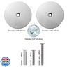 NAUBEA 1 Pack Door Hole Cover Plate Brushed Satin Nickel Deadbolt Cover Plate 2 5/8