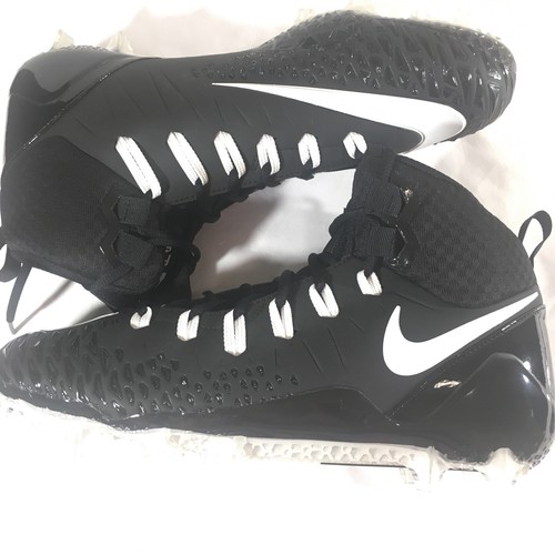 New Nike Force Savage Pro Football Cleats Size 12 Black White 880144-010