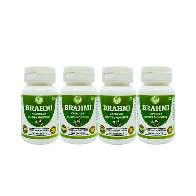 Morsan's Centella Asciatica (Brahmi) Capsules, Combo Pack of 4 x 60 Veg. Capsule
