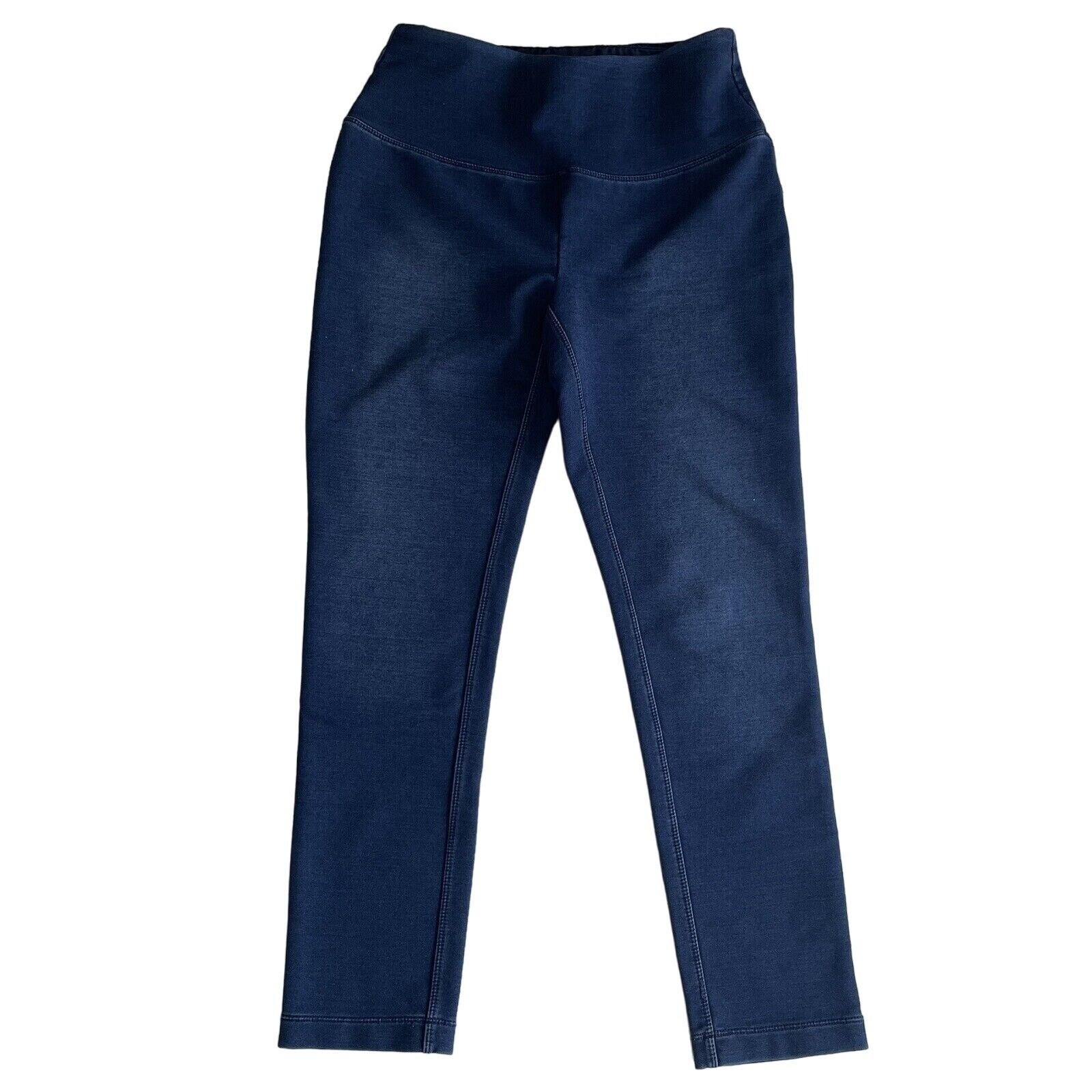 Chico's Zenergy Leggings Ankle Pant Pull On Blue Denim Women Size 0 Stretch