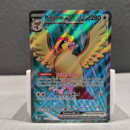Pidgeot EX 217/197 Obsidian Flames Holo Ultra Rare Pokemon