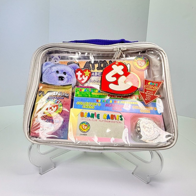 Ty Beanie Babies Official Club Platinum Edition Membership Kit Clubby II Bear