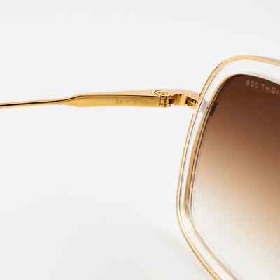 Pre-owned Dita Flight 006 7806 L Crystal Yellow Gold Brown Gradient Sunglasses Authentic