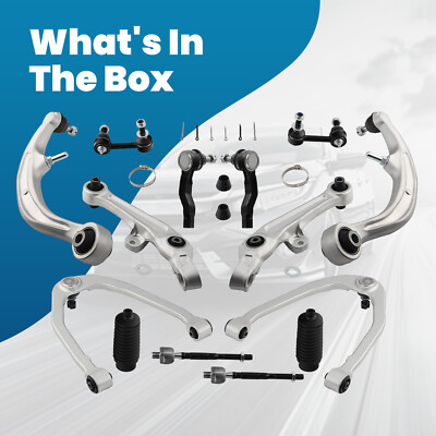 14x Front Control Arms Tie Rod Suspension Kit for Infiniti G35 03-07 Nissan 350Z