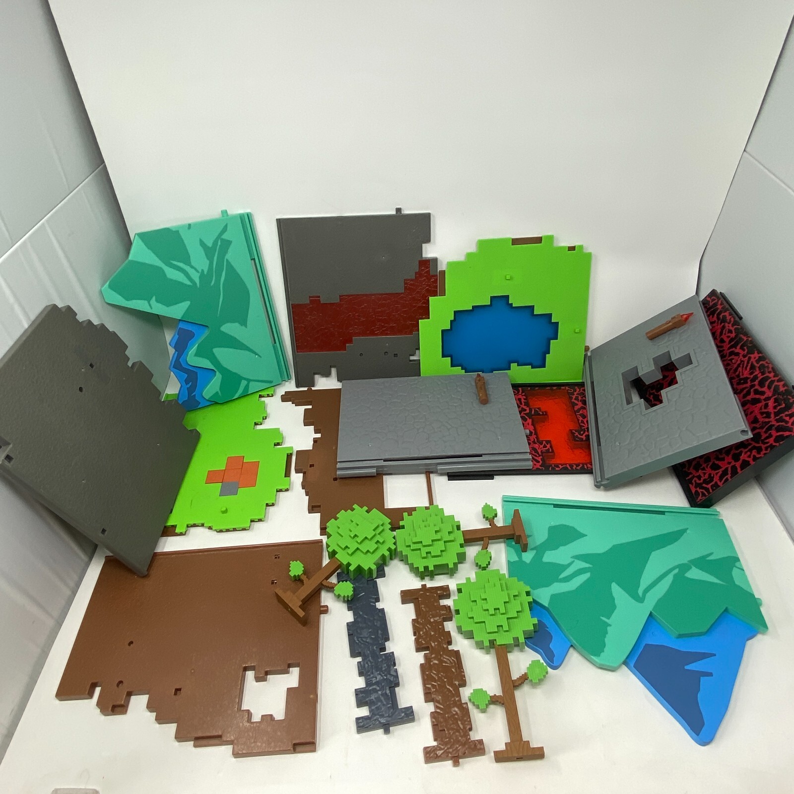 S Biome Playset Parts Set Multi-level Trees Building