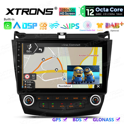 Android 12 CarPlay Car Stereo GPS Radio Nav 32G 10.1'' For Honda Accord 2003-200