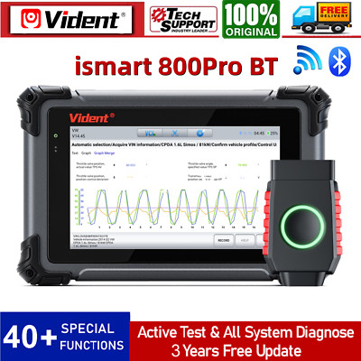 Vident 800Pro BT Bidirectional OBD2 Scanner All System Diagnostic Tool 40+ Reset
