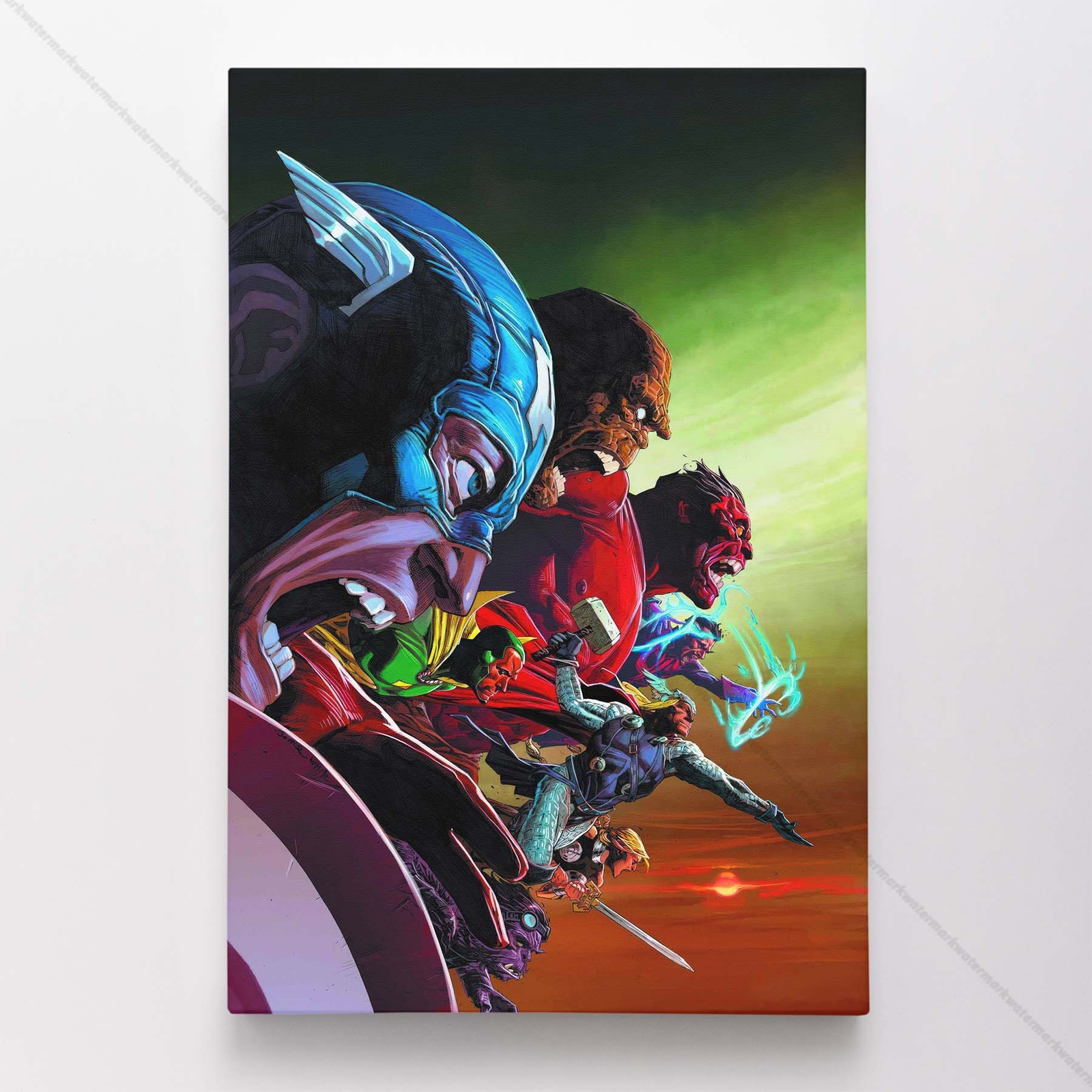 Avengers Poster Canvas Marvel Superhero Comic Book Cover Art Print #4021