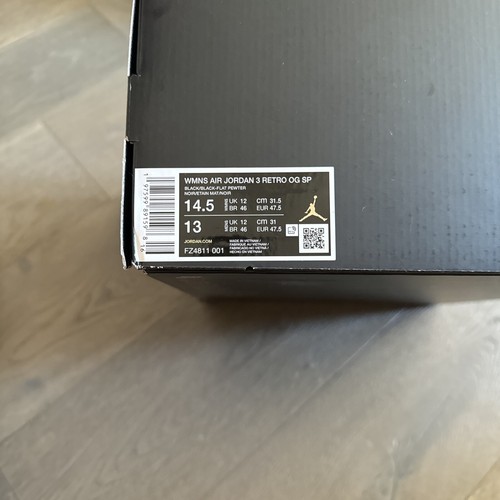 Pre-owned Jordan Size 14.5 - A Ma Maniére X Air  3 Retro While You Were Sleeping W In Black