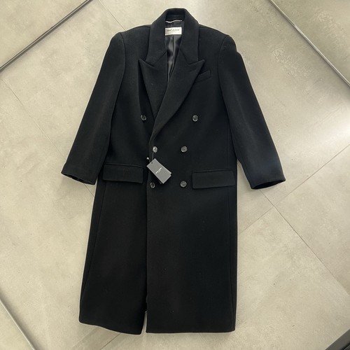 Pre-owned Saint Laurent Wool Oversized Coat In All Sizes In Black