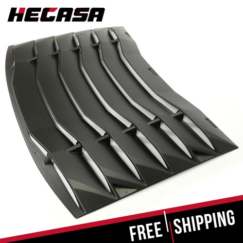 HECASA Rear Window Louver Cover Vent Black ABS For 2011-2023 2020 Dodge Charger