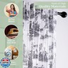 Maison d' Hermine Curtains for Living Room 100% Cotton 84 inch Length One Panel Light Filtering Toile Curtain with Rod and Loop Pockets Drapes (Calais Paloma Grey (White Background), 50