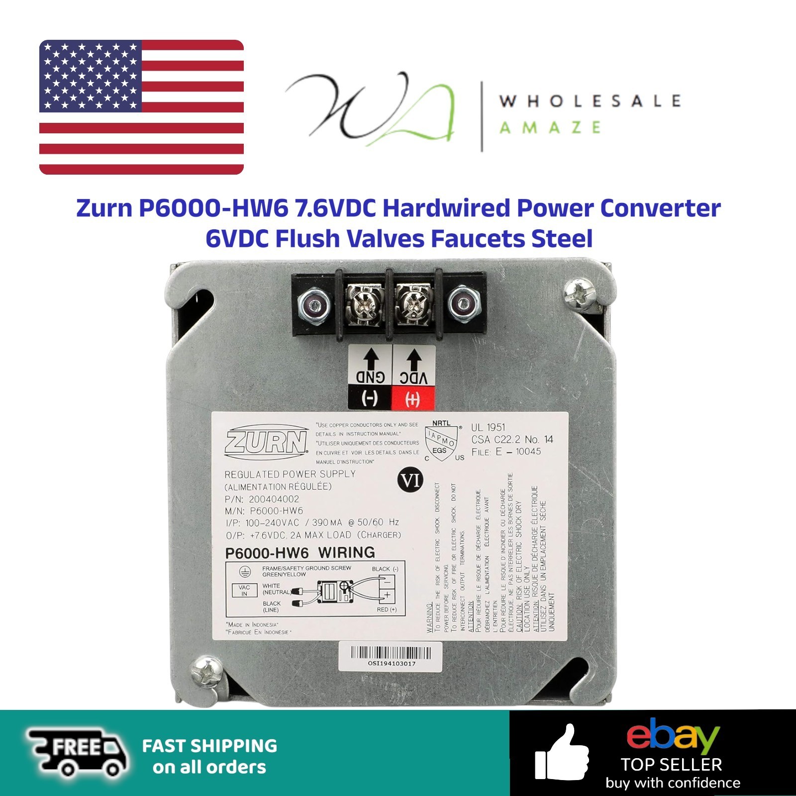 Zurn P6000-HW6 Power Converter