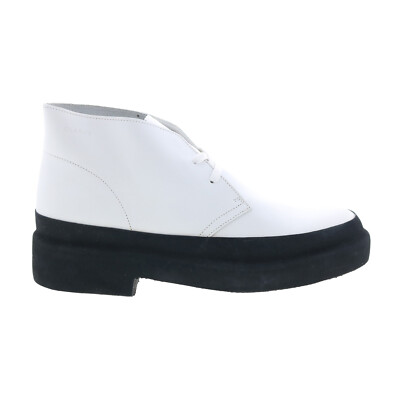 

Clarks Desert Galosh 26156082 Мужские белые кожаные ботинки на шнуровке Chukkas, Белый, Clarks Desert Galosh