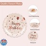 HFBOBP 50PCS Happy Birthday Paper Plates and Napkins Set - 7 Inch Pink Rose Gold Birthday Cake Plates Scalloped Dessert Plate Disposable Tableware for Birthday's Party Supplies Decorations