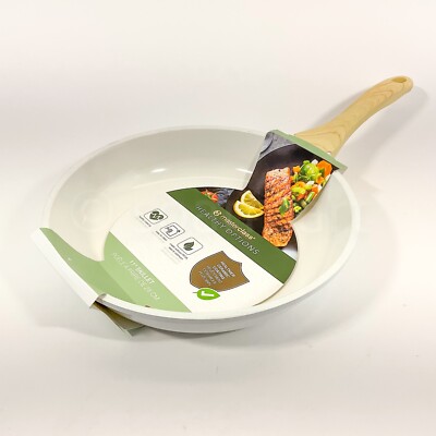 Masterclass Healthy Options 11'' Frying Pan Skillet Non Stick Ceramic White New