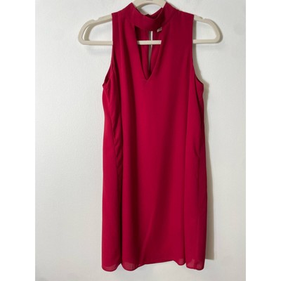 Three Eighty Two Red Halter Mini Dress Sz XS