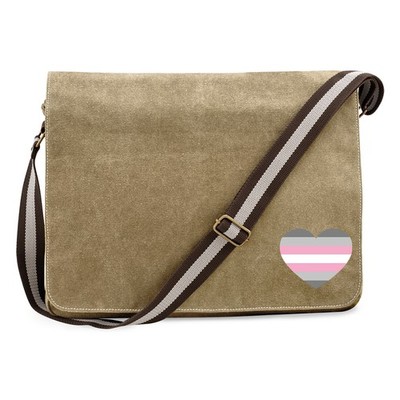 Umhängetasche Demigirl Pride Flagge LGBTQ Herz Geschenkidee Demigirl Pride Flagg