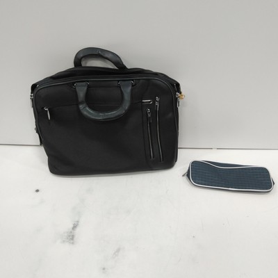 Navy Blue Tumi Arrive Narita Slim Briefcase