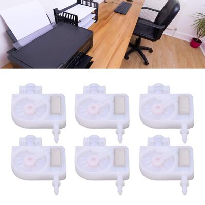 6 Pcs Ink Damper Replacement for Wide Format Printers White Plug Compatible