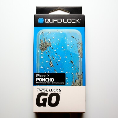 Quad Lock iPhone X Poncho Panted Rain Moisture Weather Protection Cover
