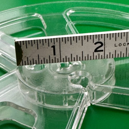 7-inch Take-up Reel 7" x 1/4" ~ 2-1/4" Hub ~ Empty Clear Plastic ~ No Tape ~ NOS