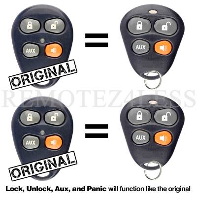 2 Remote For Dei Viper 4 Button Orange Keyless Entry Car Key Fob EZSDEI476V