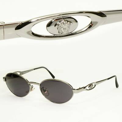 Gianni Versace 1996 Vintage Metal Silver Medusa Sunglasses