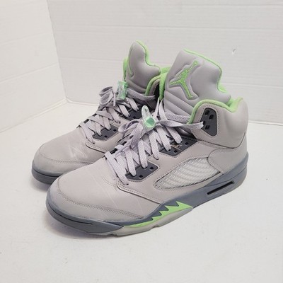 Nike Mens Air Jordan 5 Retro Green Bean SZ 12 Silver Grey Neon DM9014-003