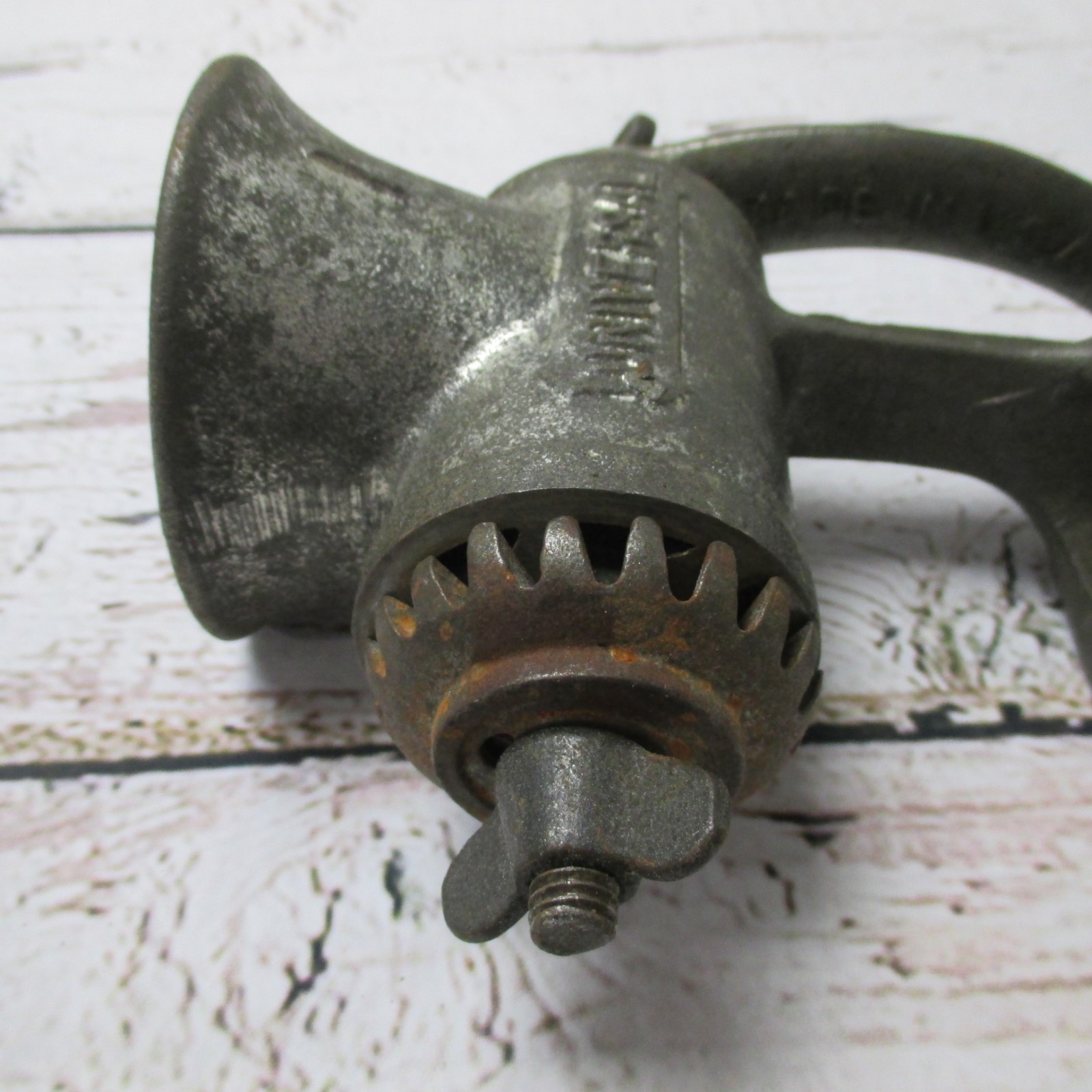 Vintage Universal No.1 Food Chopper Meat Grinder Hand Crank Wood Handle 1900's