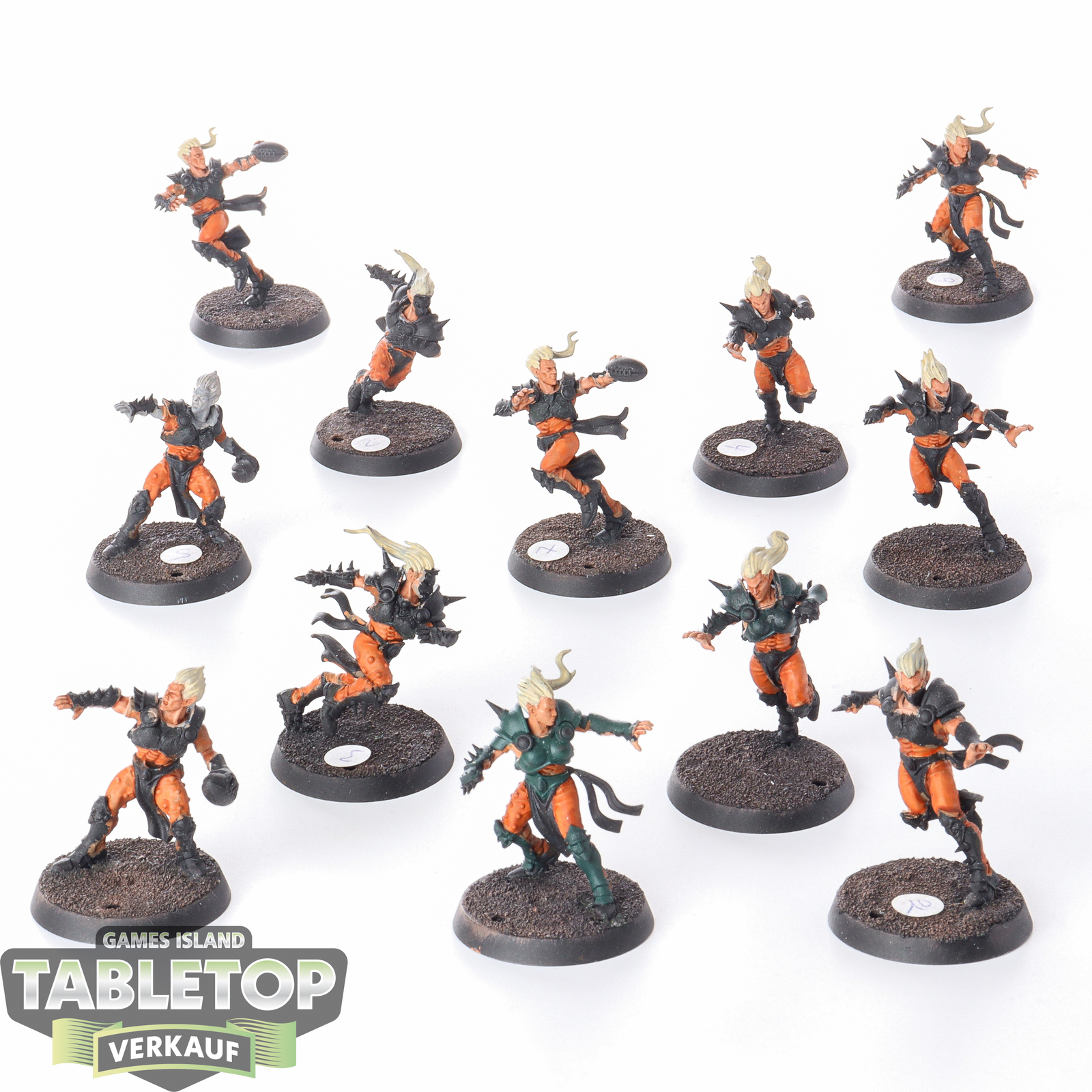 Blood Bowl - 12x Elven Union Team: Elfheim Eagles - teilweise bemalt