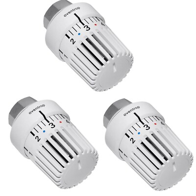3 Piece Oventrop Thermostatic Head M 30 X 1,5 1011465 Uni LH with Zero White