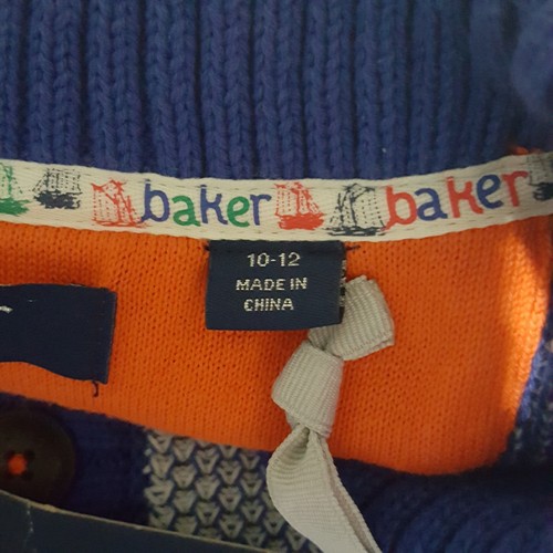 BAKER BY TED BAKER Blue Cardigan Size 10 12 Boys Humboldt Sweater