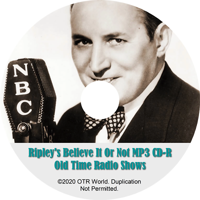 Ripley's Believe It Or Not OTR Old Time Radio Shows MP3 On CD-R 418 Episodes