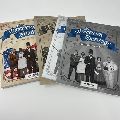 Abeka Grade 3 History Our American Heritage Student & Answer Keys`Lot of 4 Books