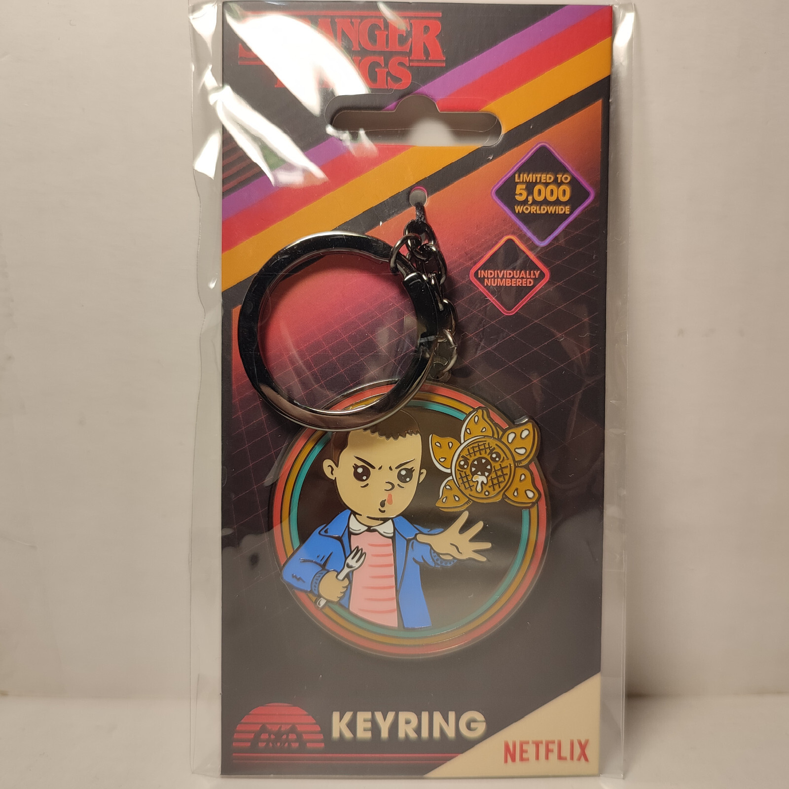 Stranger Things Eleven Vs The WaffleGorgan Metal Keychain