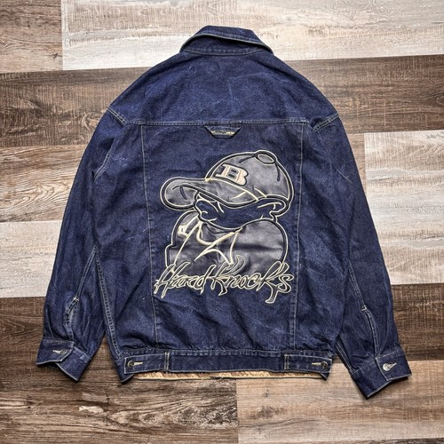 School Of Hard Knocks SOHK Denim Jean Jacket Mens M Vintage School Of Hard Knocks SOHK Denim Jean Jacket Mens M Vintage