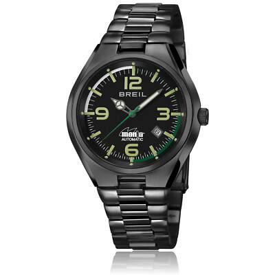 Pre-owned Breil Mens Automatic Wristwatch  Manta Professional Tw1359 Steel Black Sub 100mt