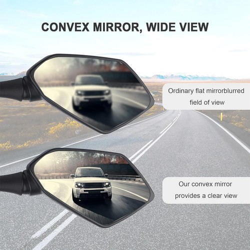 Motorcycle Rearview Mirrors 10mm For Kawasaki NINJA 1000 SX Z H2