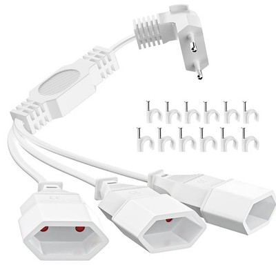 yivom Cavo di Prolunga 3 in 1, Prolunga Elettrica Spina 1 a 3, Prise (R7u)