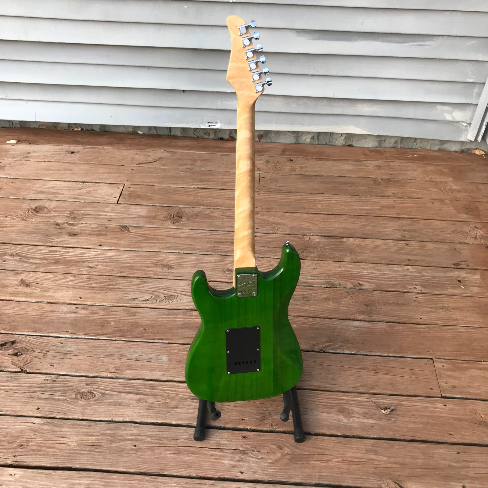 Full-Size Green Electric Guitar Starter Package with 20-Watt Amp and Accessories