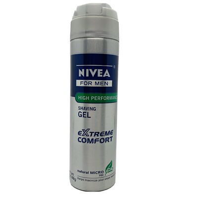 NIVEA FOR MEN High Performance Extreme Comfort Shaving Gel NATURAL MICRO 7 Fl Oz