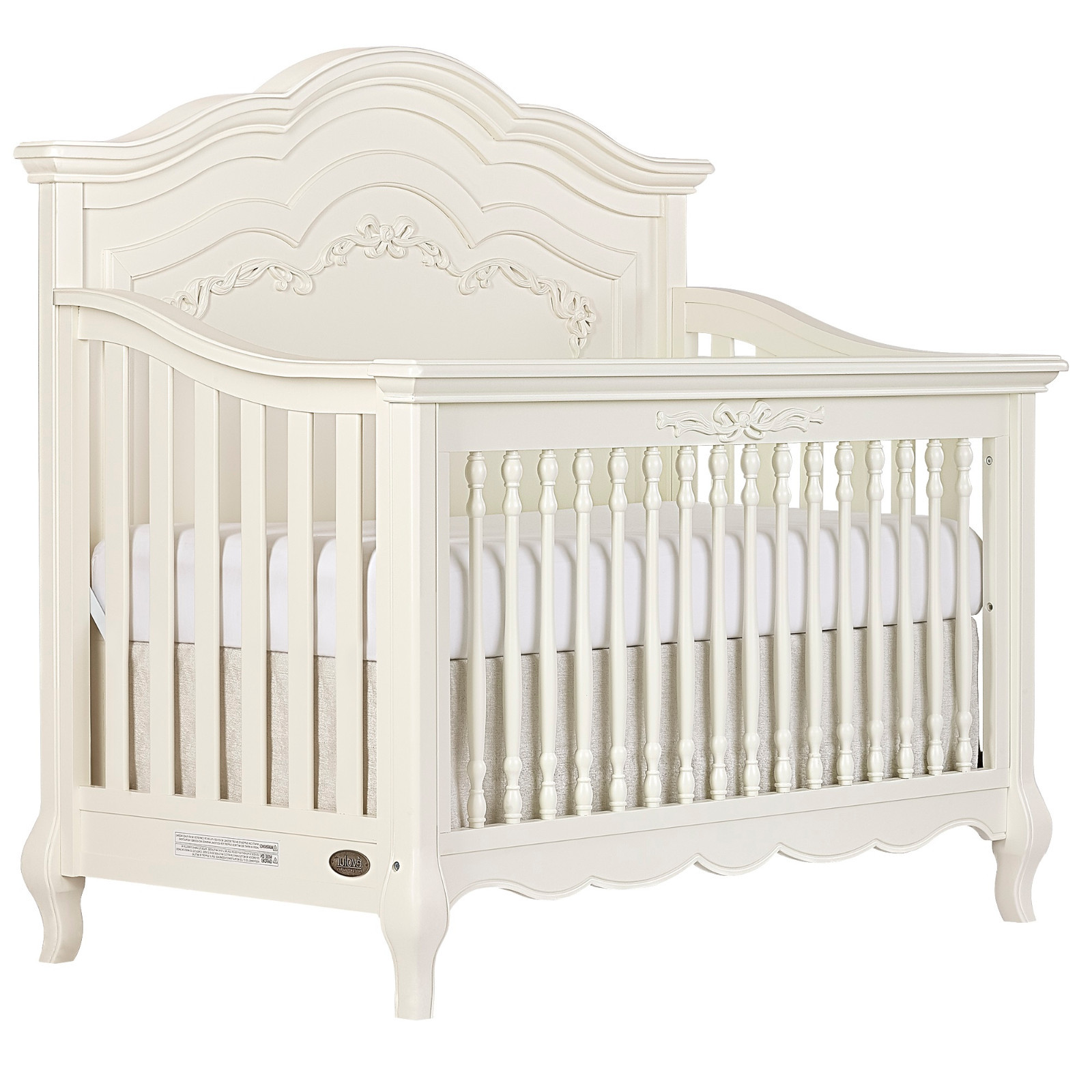 Evolur Aurora 5-in-1 Convertible Crib Ivory Lace