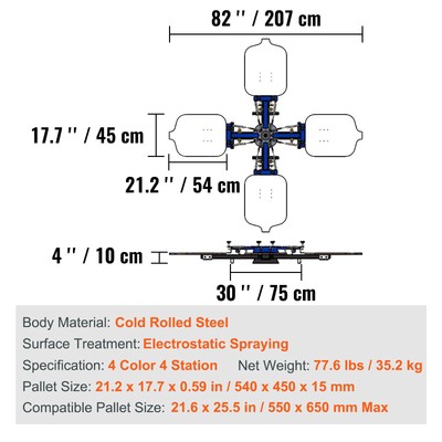 4 Colors 4 Station Silk Screening Screenprint Press Silk Screen Printing Machine