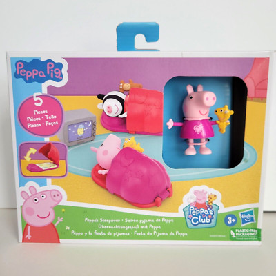Peppa Pig Peppa's Club Peppa's Sleepover Hasbro Toy New in Box Unopened Ages 3 +