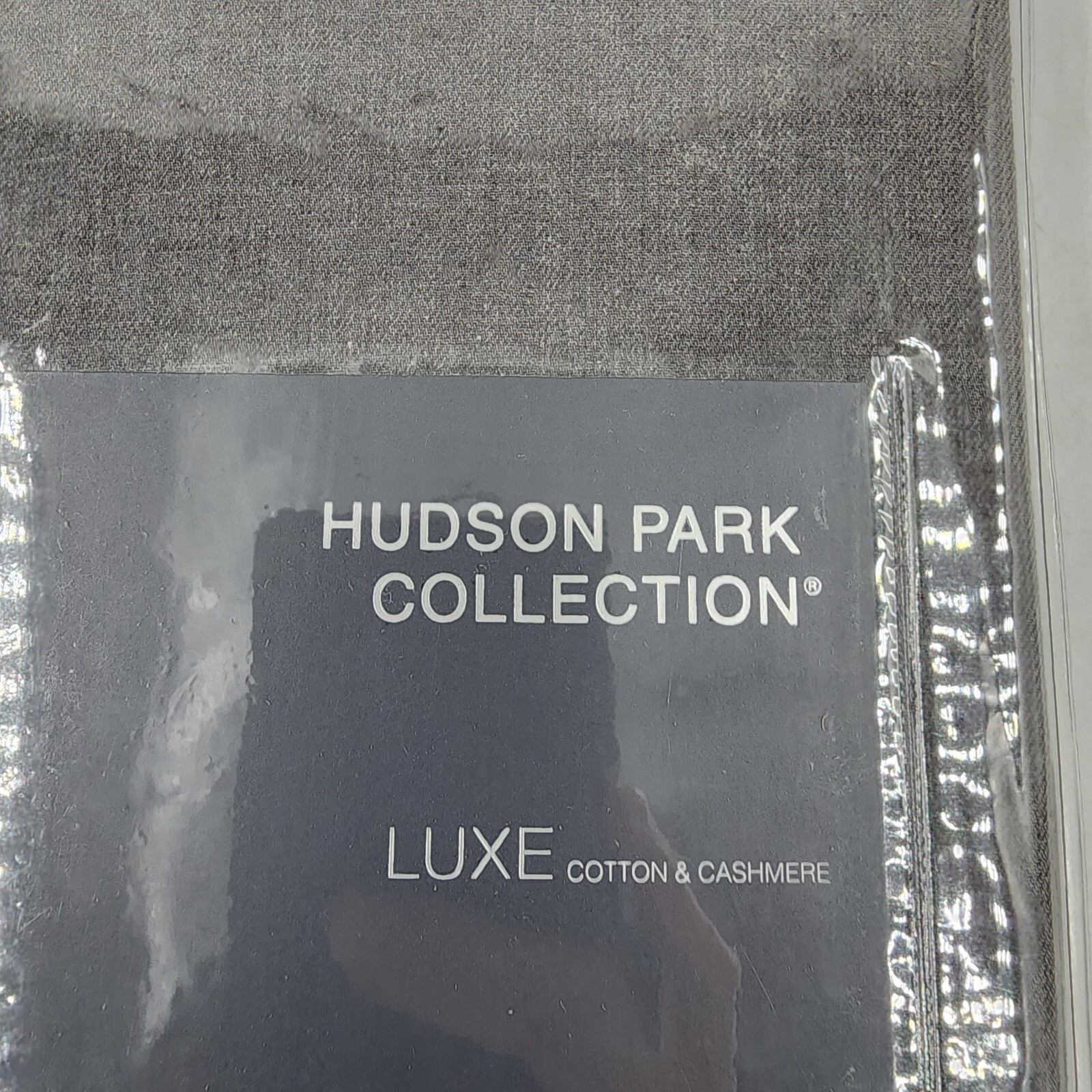 Hudson Park Collection Cashmere Blend King Pillow Sham 20x36in Charcoal + - Picture 3 of 14