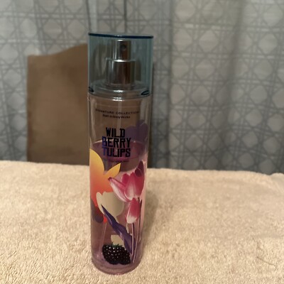 Bath And Body Works Wild Berry Tulips Fragrance Body Spray Mist 8 Oz 70% Full