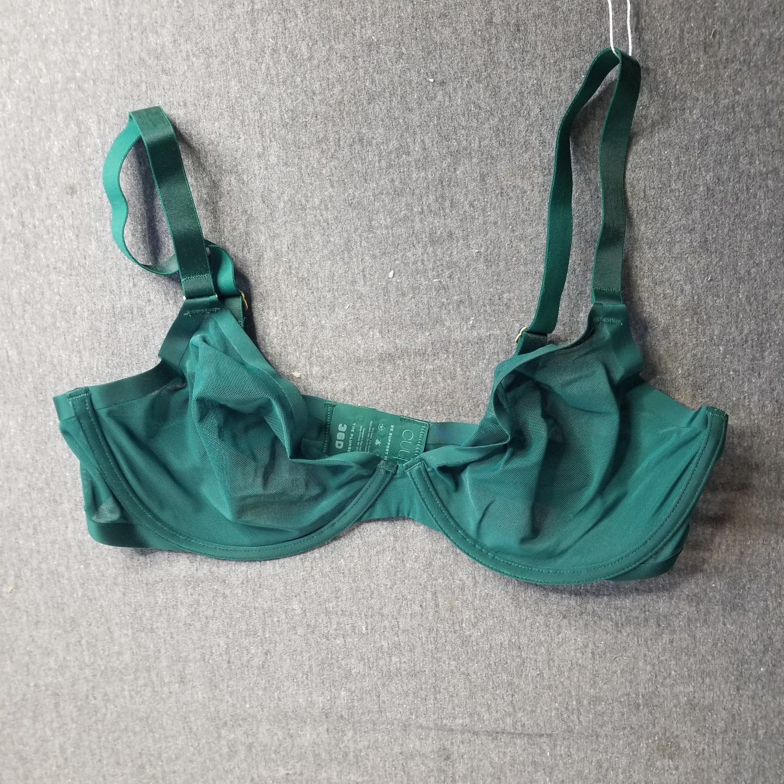 NWOT Cuup Bra The Plunge Mesh Emerald Sz 38D
