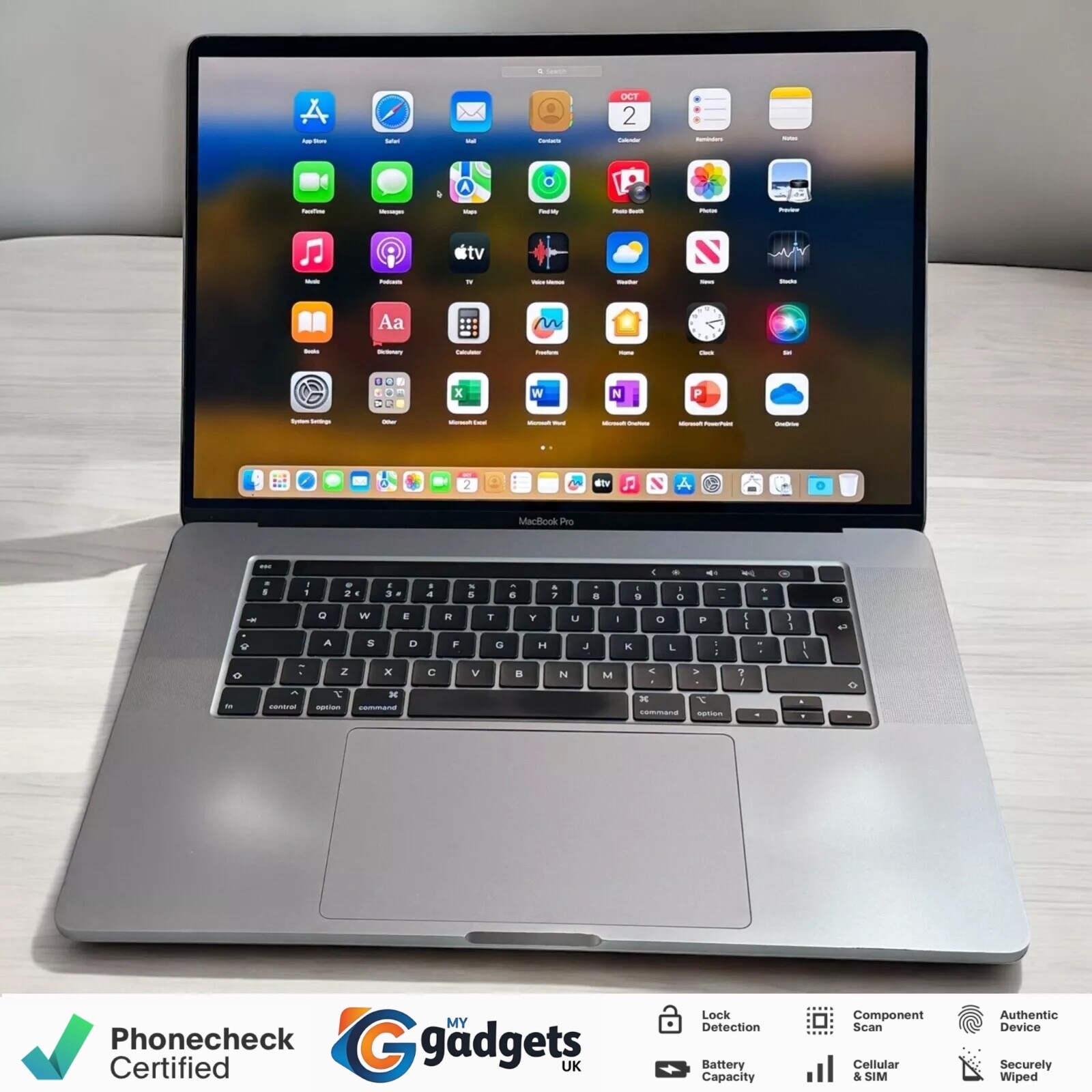 Apple MacBook Pro 2019 16in A2141 i7 16GB RAM 512GB SSD MS Office