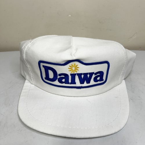 Vintage Daiwa Fishing SnapBack Hat White W/ Patch NOS | eBay